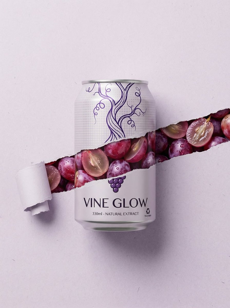 AI image generated from the “Grape Reveal Can Product Shot” prompt