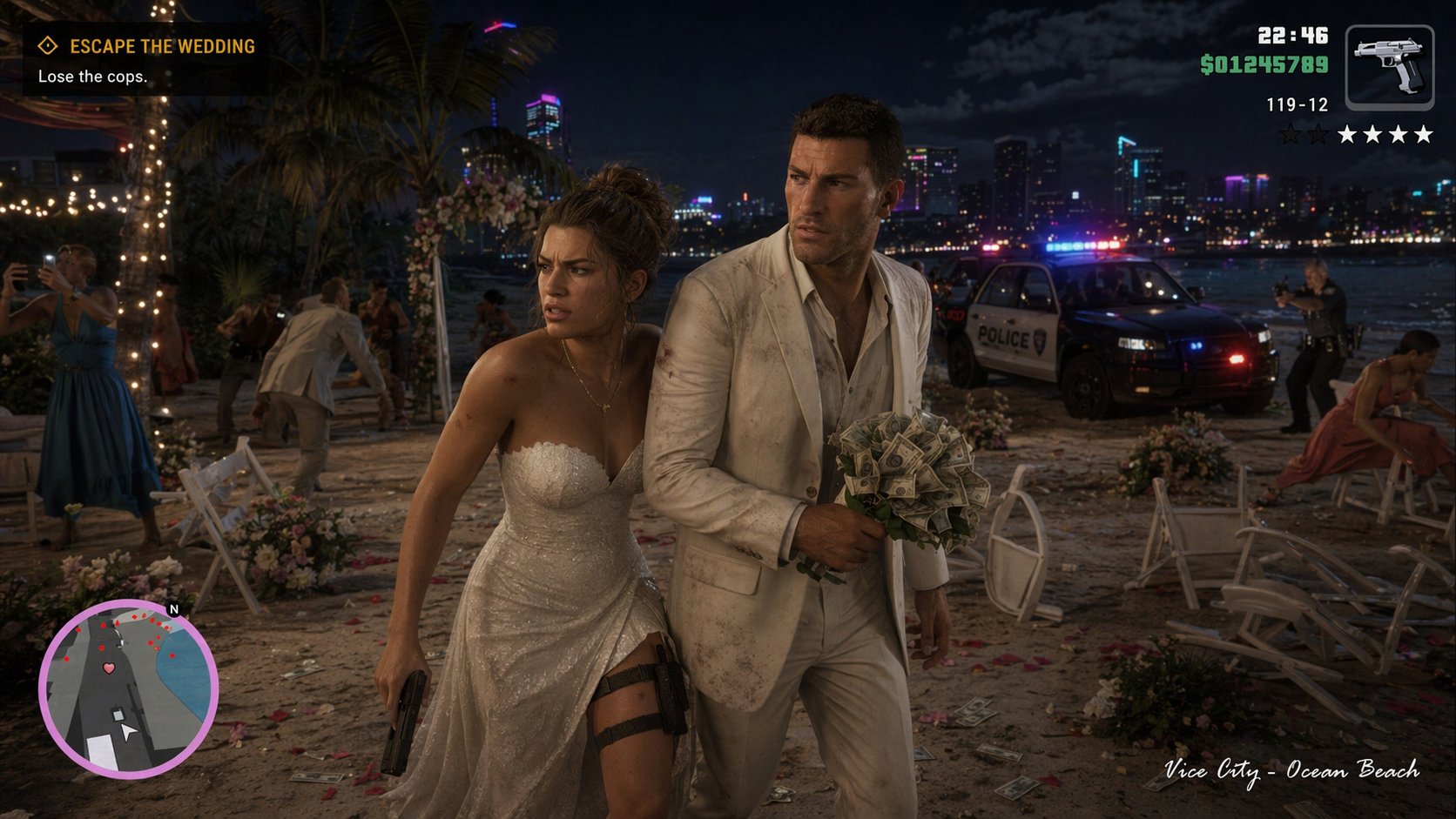 AI image generated from the “GTA 6 Wedding Mission Screenshot” prompt