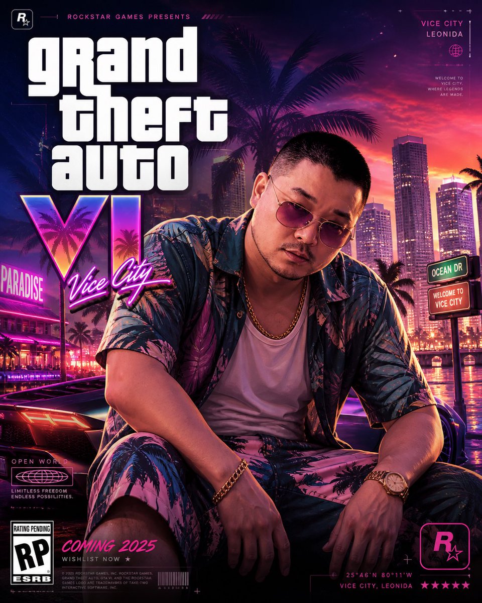 AI image generated from the “GTA VI Style Fashion Poster” prompt