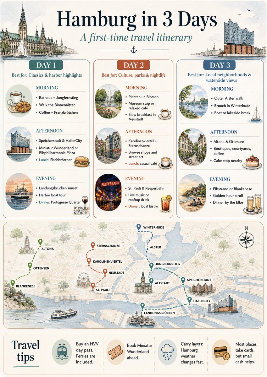 AI image generated from the “Hamburg Travel Itinerary Visual” prompt