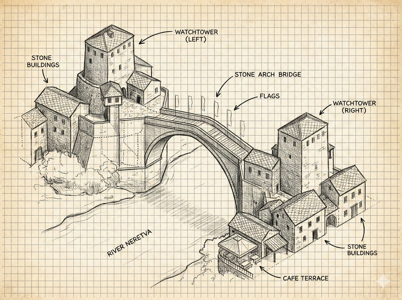 AI image generated from the “Hand-drawn Isometric View” prompt