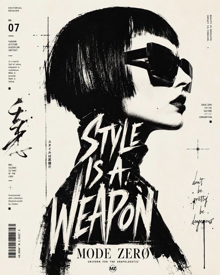 AI image generated from the “High-contrast black and white typographic portrait poster of” prompt