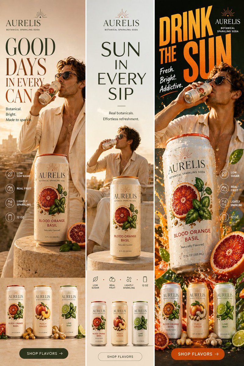 AI image generated from the “High-Fashion Beverage Campaign Board” prompt