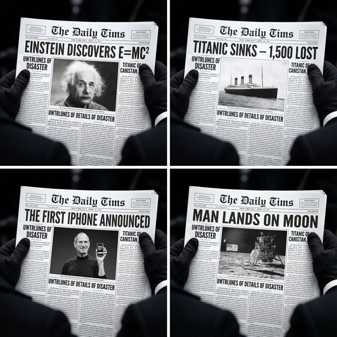 AI image generated from the “Historical Newspaper” prompt