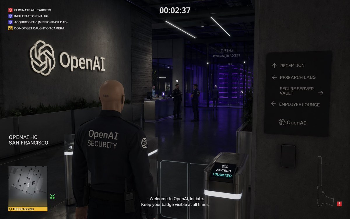 AI image generated from the “Hitman Style In-Game Footage” prompt
