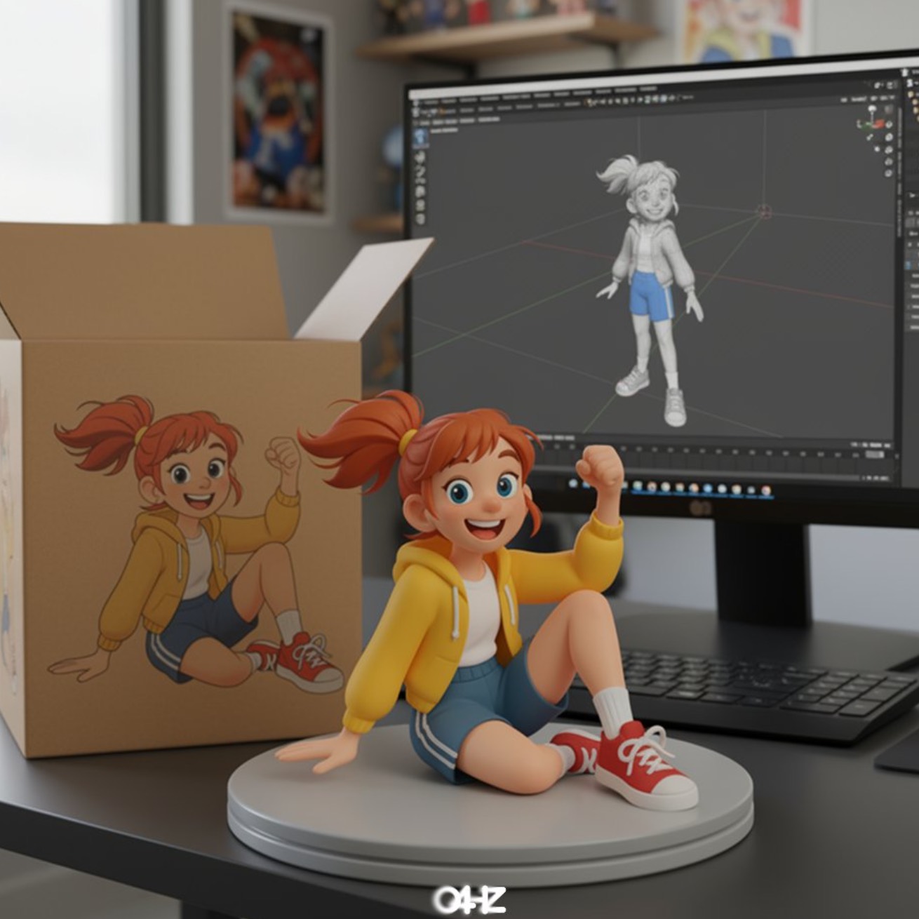 AI image generated from the “Illustration to Figure” prompt