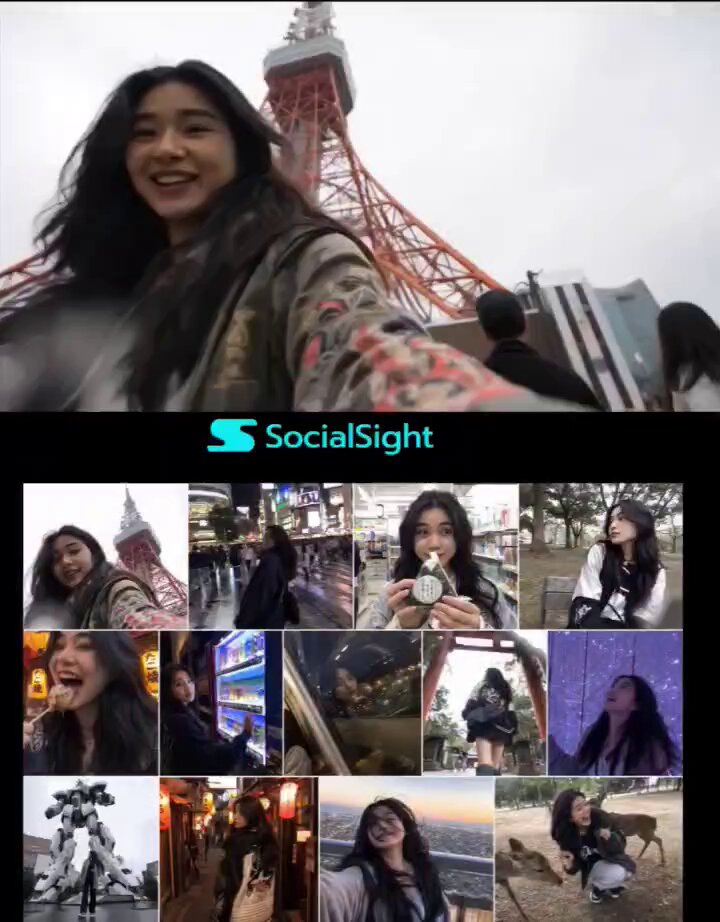 AI image generated from the “Image of young female travel vlogger exploring Tokyo across” prompt