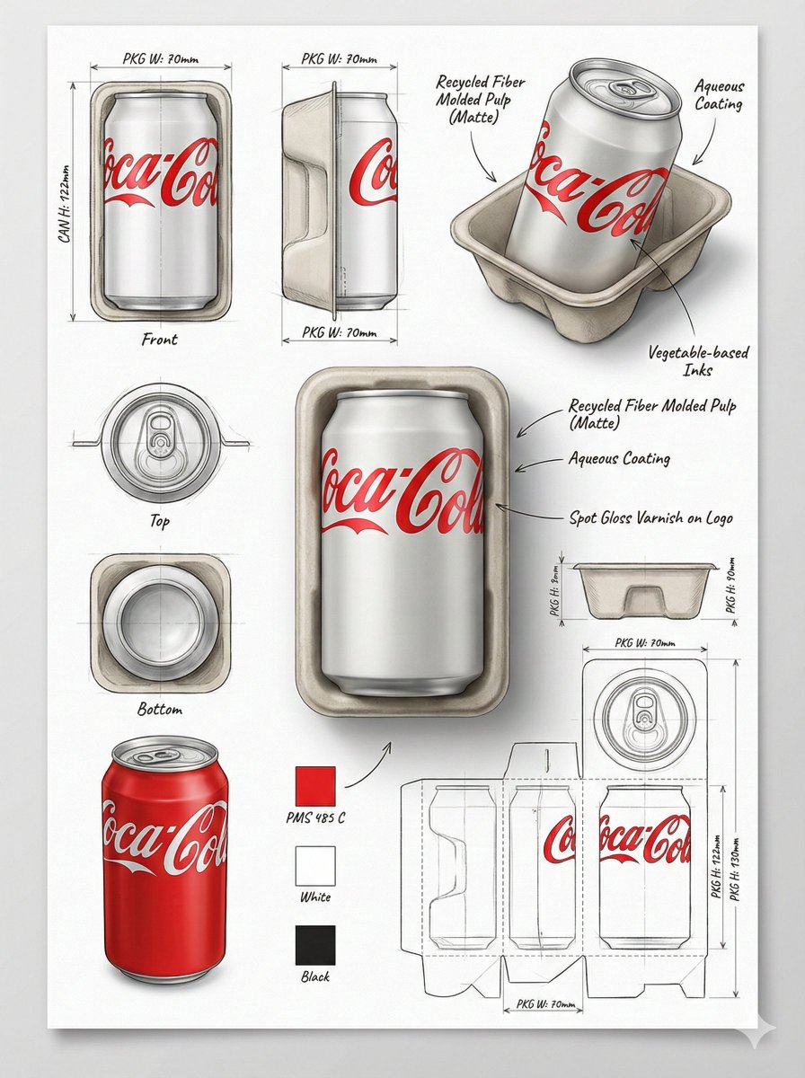 AI image generated from the “Industrial Packaging Design Sheet” prompt