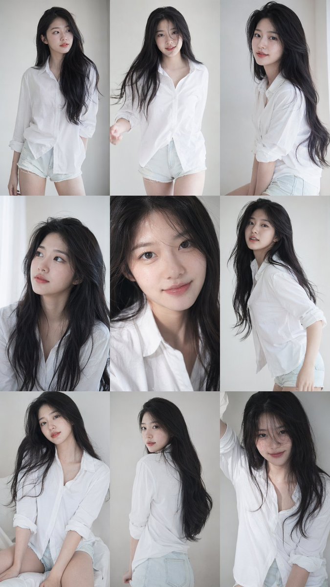 AI image generated from the “韩系偶像九宫格写真集” prompt