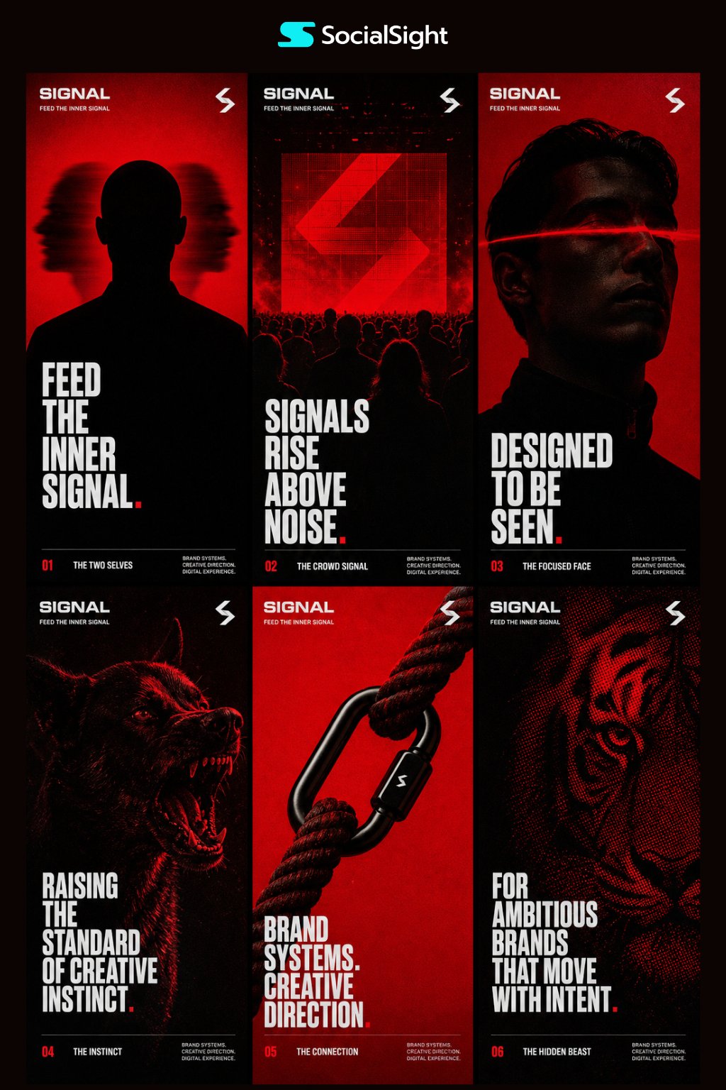 AI image generated from the “INNER SIGNAL Brand Poster Series” prompt
