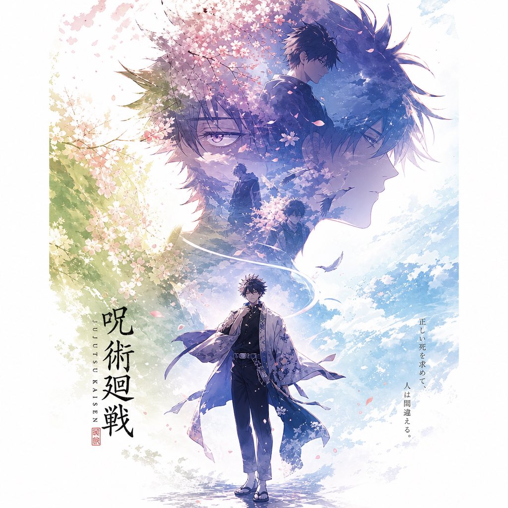 AI image generated from the “Jujutsu Kaisen Cinematic Key Visual” prompt