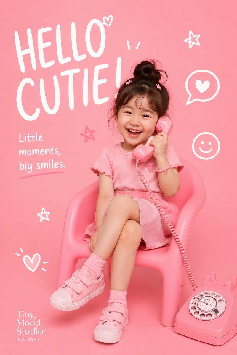 AI image generated from the “Kids Fashion Editorial Poster” prompt
