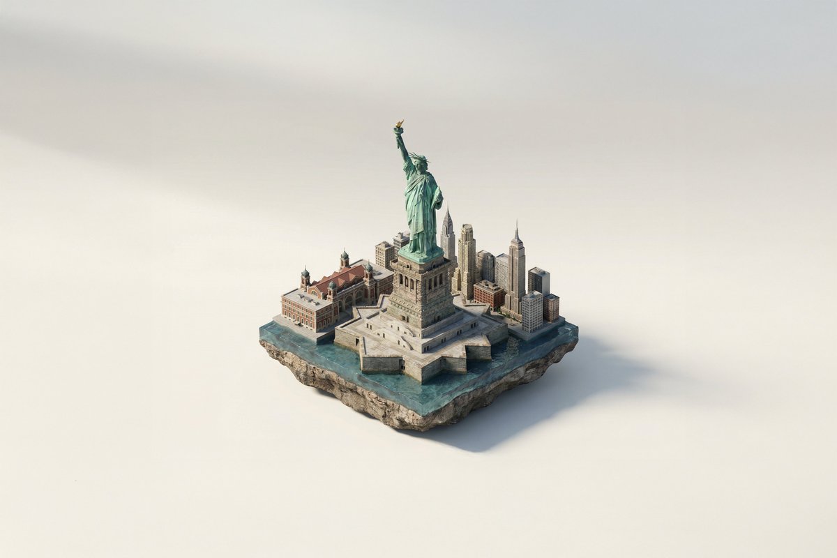 AI image generated from the “Landmark Miniature Diorama” prompt