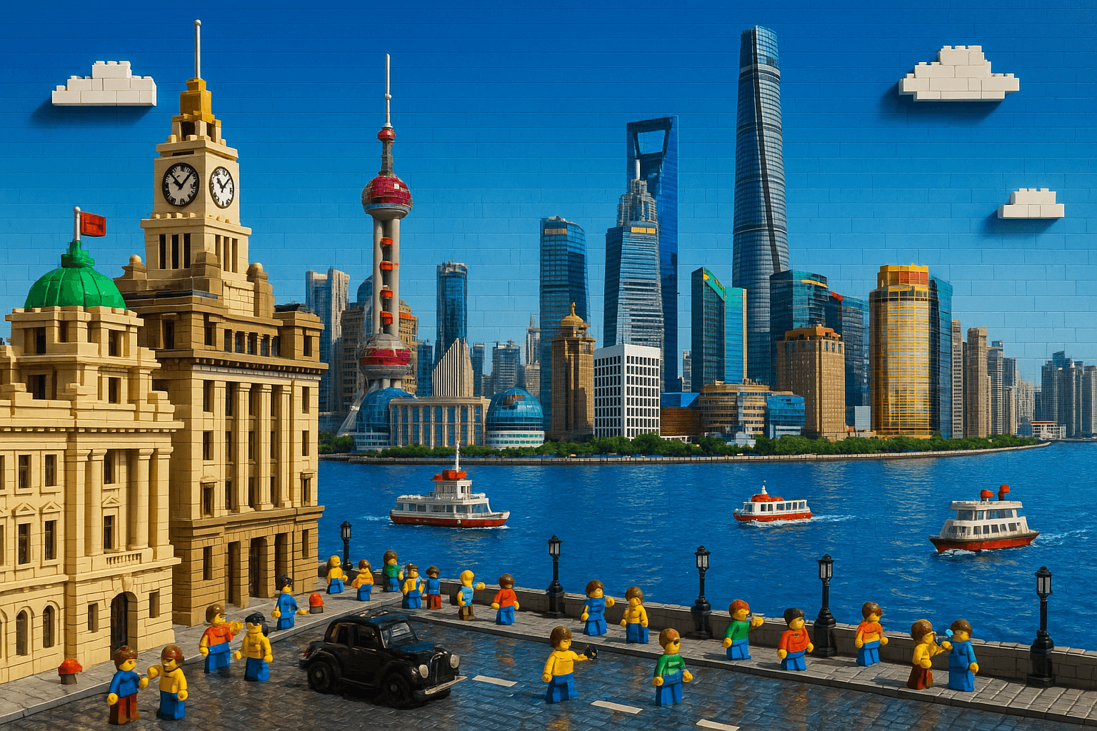 AI image generated from the “LEGO Cityscape” prompt