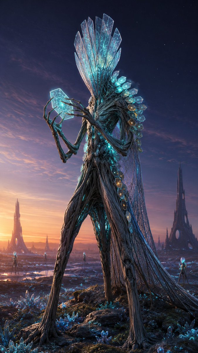 AI image generated from the “Luminant Archivist Character Poster” prompt