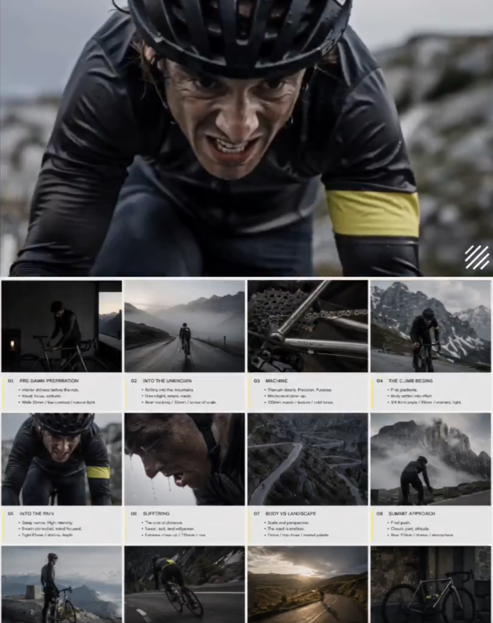 AI image generated from the “Luxury Cycling Storyboard Poster” prompt