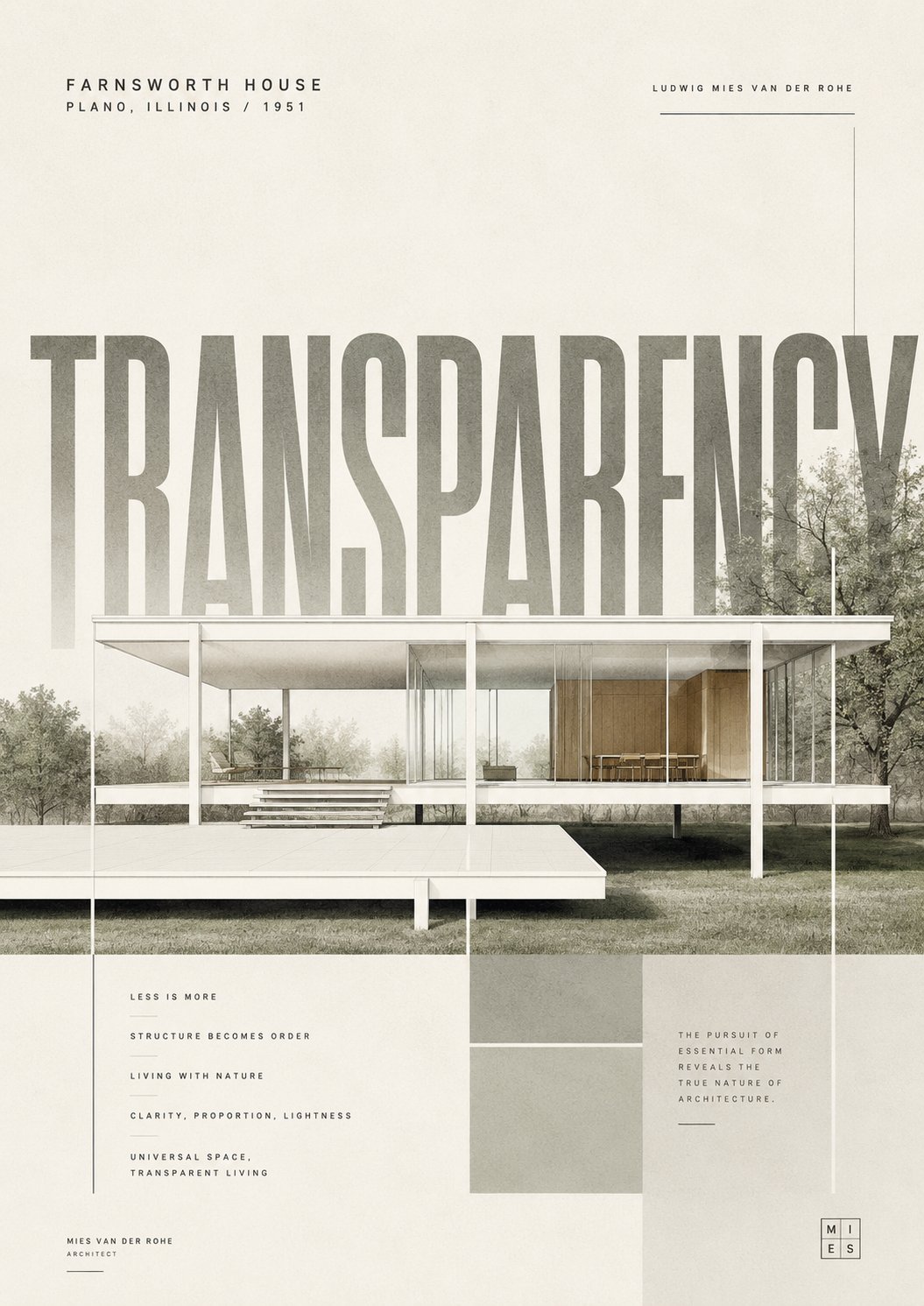 AI image generated from the “Luxury minimalist poster centered on a famous architectural” prompt