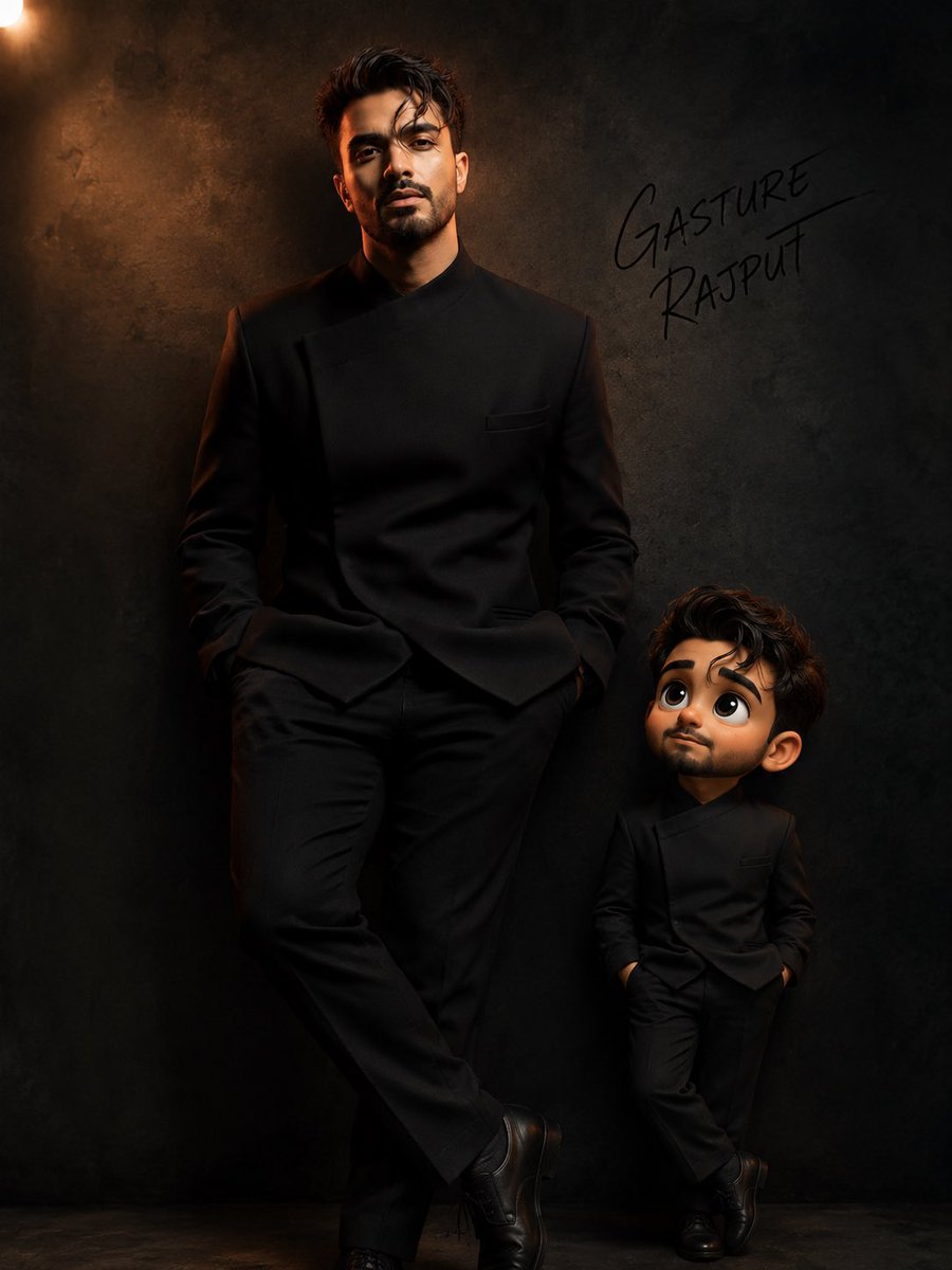 AI image generated from the “Luxury Portrait With Tiny Alter Ego” prompt