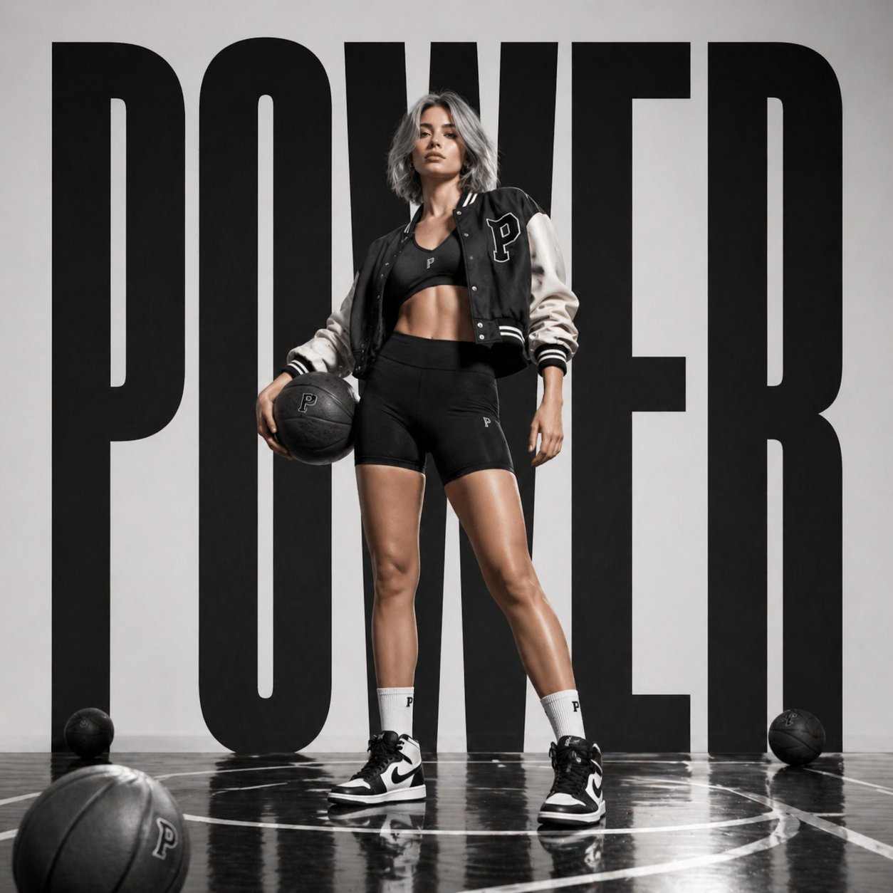 AI image generated from the “Luxury Sportswear Basketball Athlete Campaign Poster” prompt