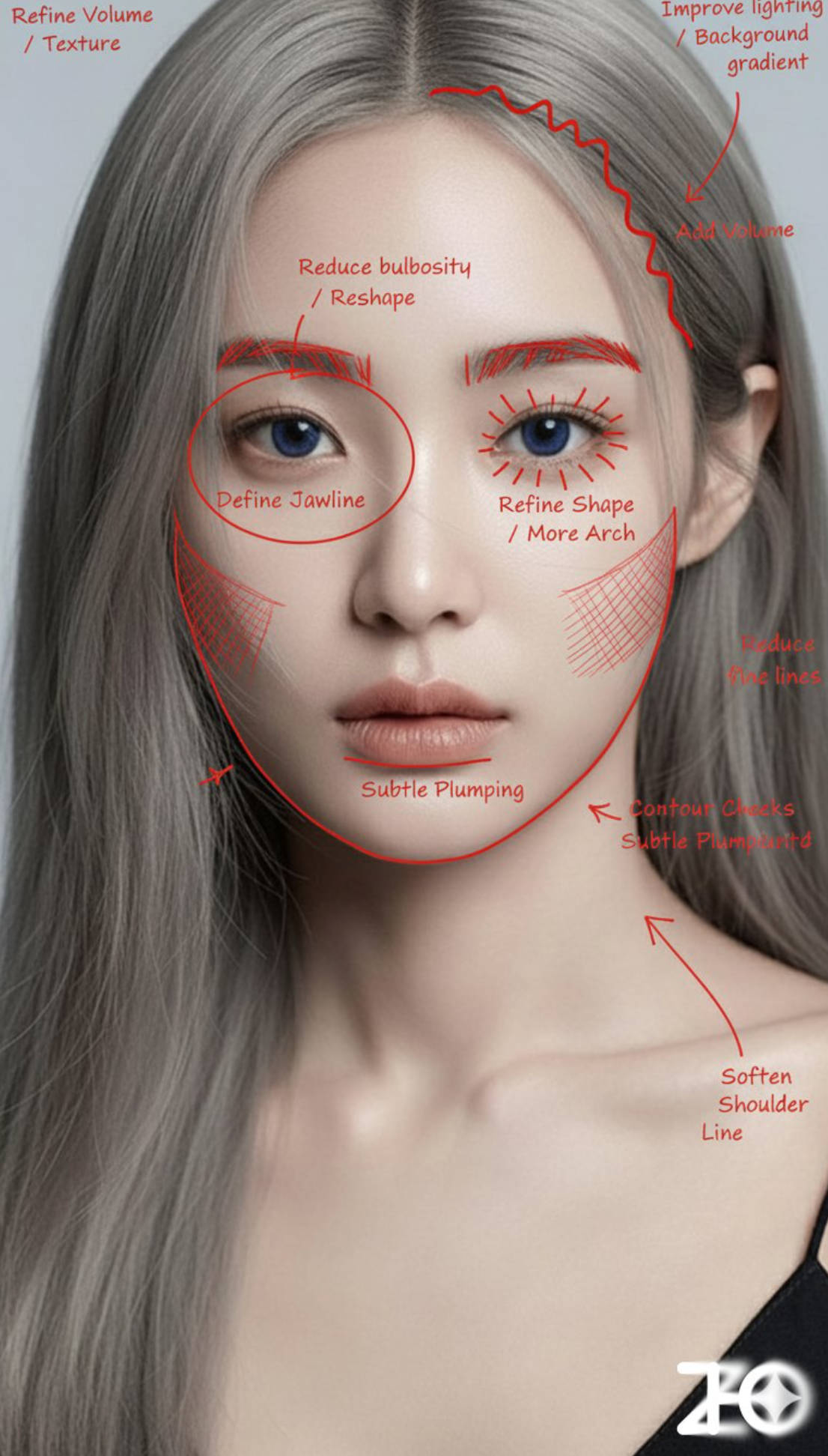 AI image generated from the “Makeup Analysis” prompt