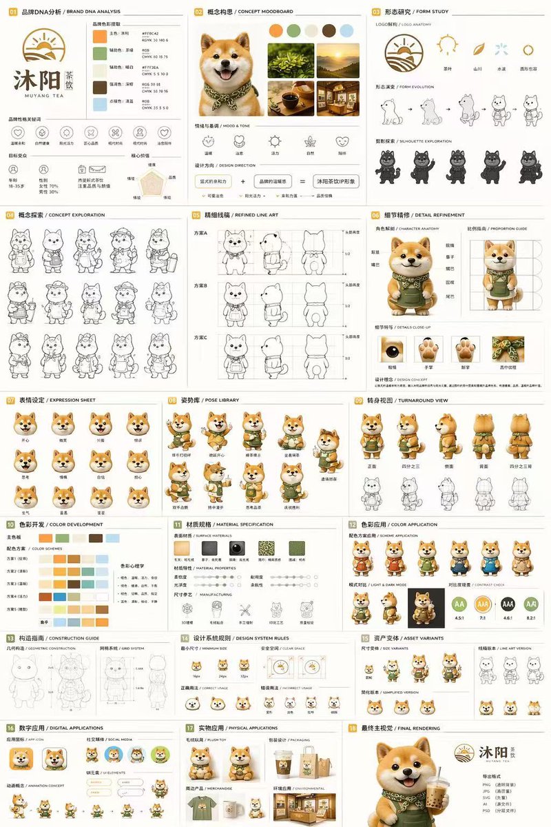 AI image generated from the “Mascot Brand Identity Sheet” prompt