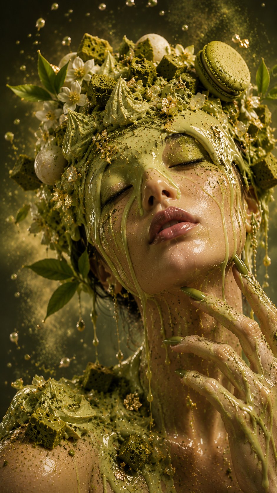 AI image generated from the “Matcha Goddess Beauty Portrait” prompt