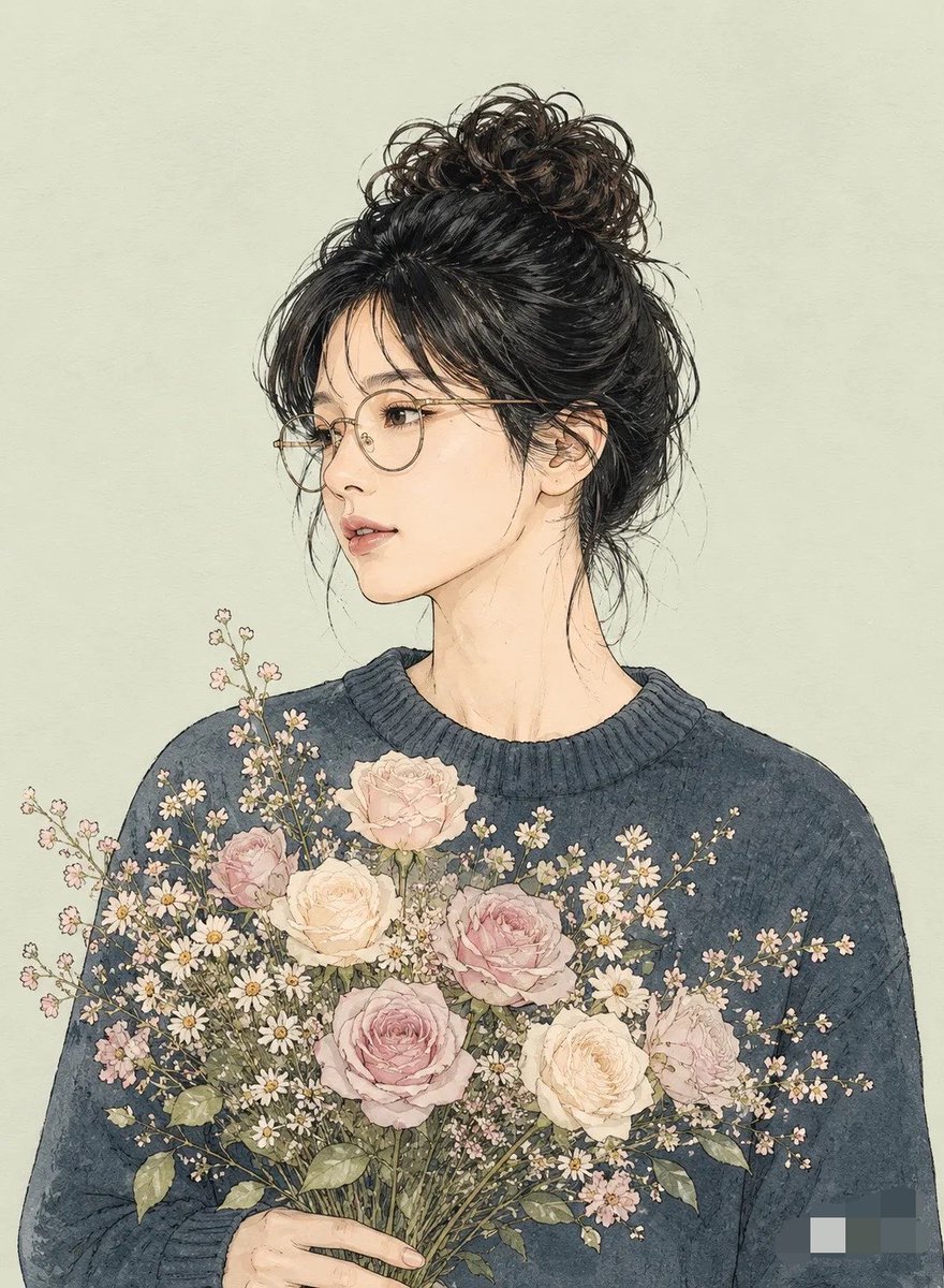 AI image generated from the “Miki Style Line Art Portrait” prompt
