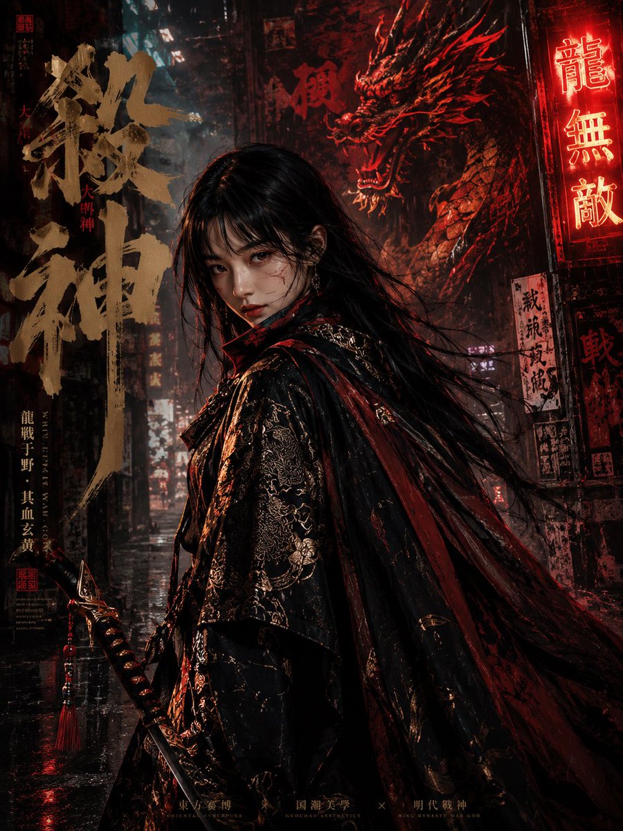 AI image generated from the “Ming Dynasty War Deity Streetwear” prompt