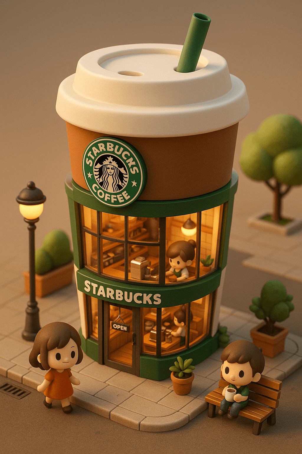 AI image generated from the “Mini 3D Building” prompt