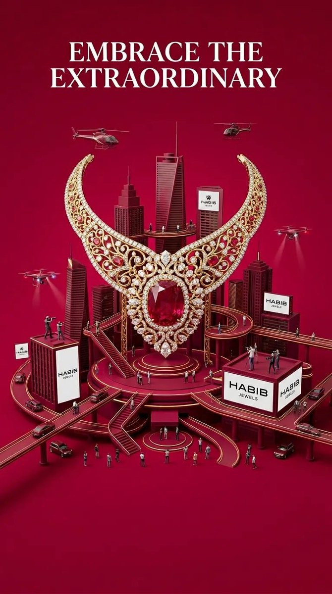 AI image generated from the “Miniature City Diamond Necklace Ad” prompt