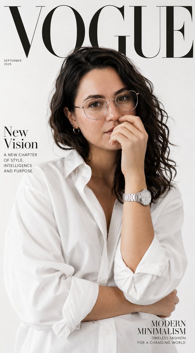 AI image generated from the “Minimalist Vogue Editorial Cover” prompt