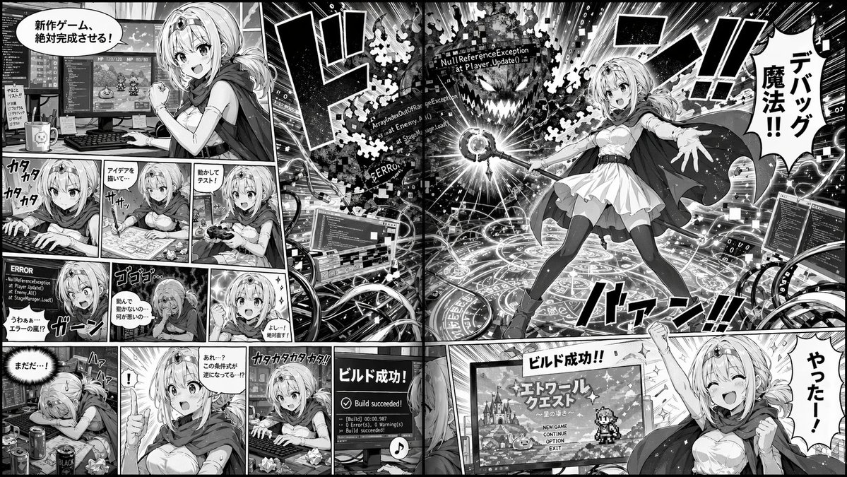 AI image generated from the “Monochrome anime manga, screentones” prompt