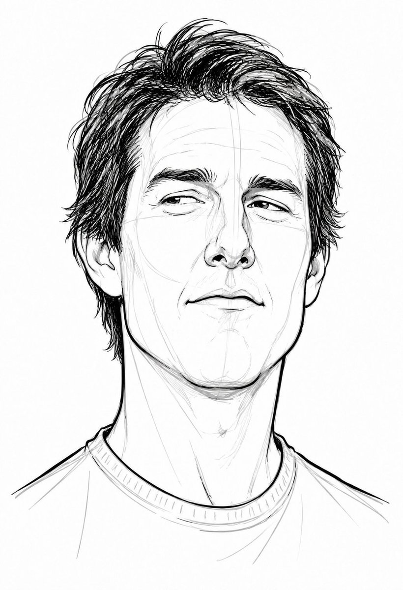 AI image generated from the “Monochrome Caricature Portrait Sheet” prompt