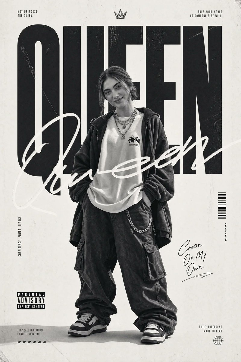AI image generated from the “Monochrome Streetwear Editorial” prompt
