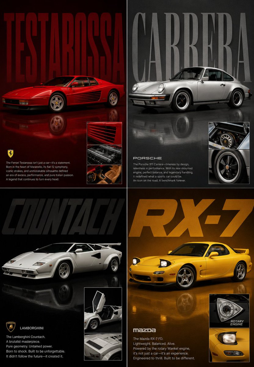 AI image generated from the “Monoluxe Automotive Poster Grid” prompt