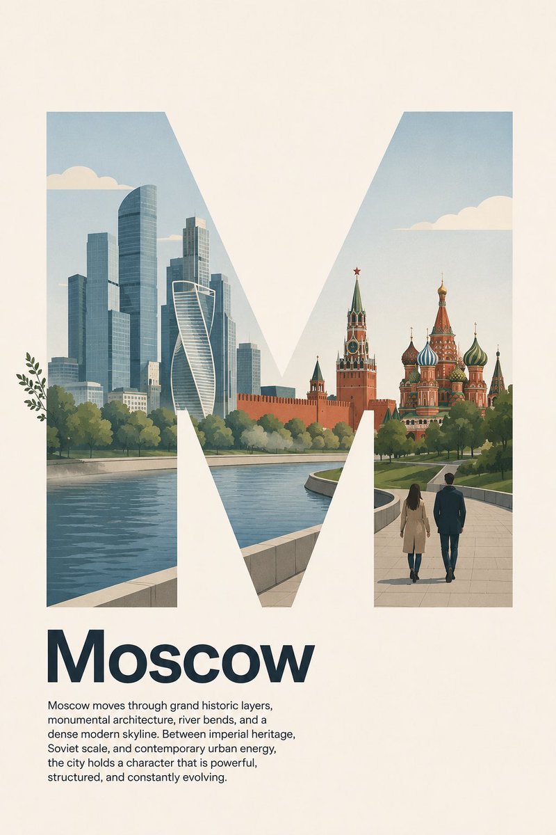 AI image generated from the “Moscow Swiss Editorial Poster” prompt