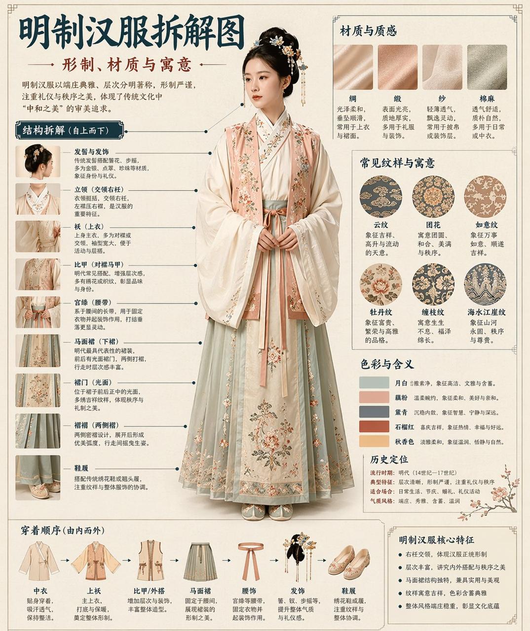 AI image generated from the “Museum-Style Hanfu Breakdown Infographic” prompt