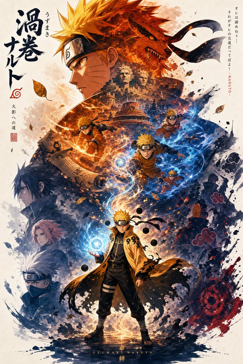 AI image generated from the “Naruto Propaganda Poster” prompt