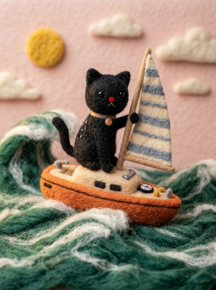 AI image generated from the “Needle-Felted Wool Miniature” prompt