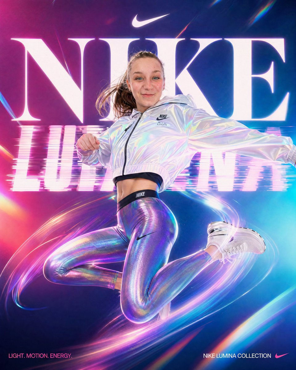 AI image generated from the “Neon Nike Lumina Ad Poster” prompt