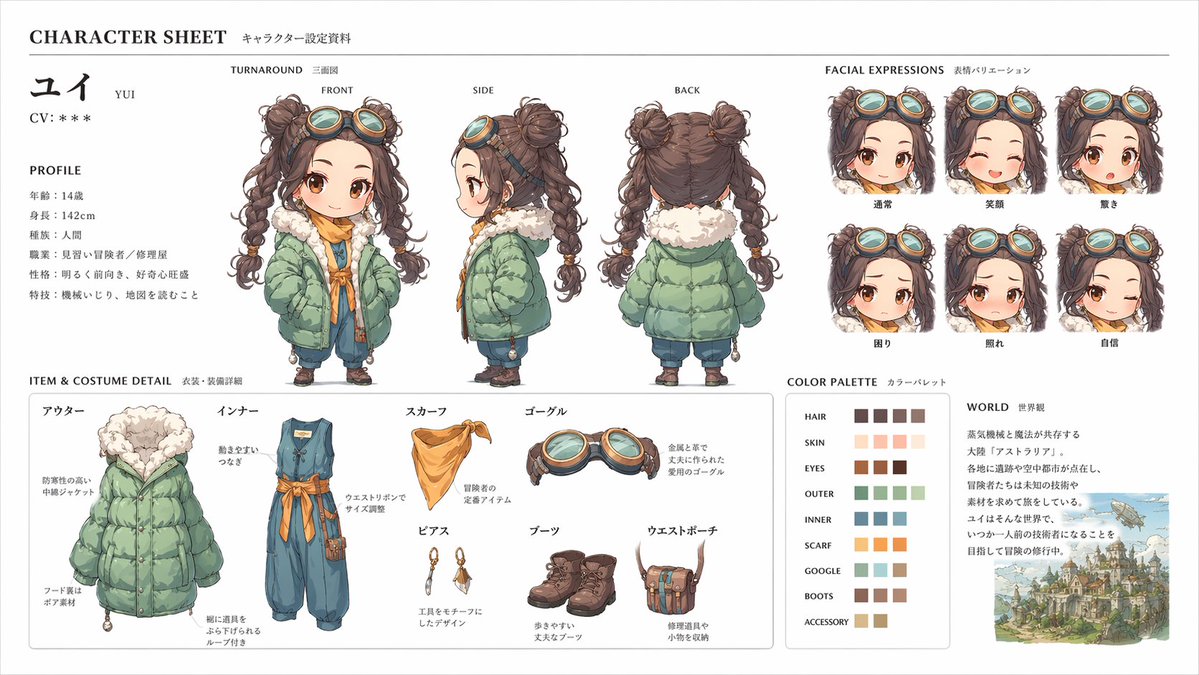 AI image generated from the “Official Character Sheet (JP)” prompt