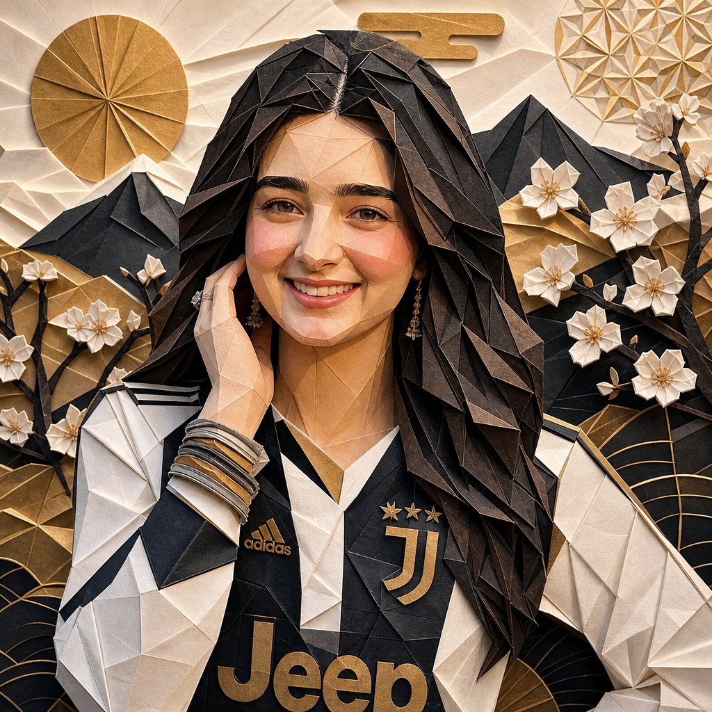 AI image generated from the “Origami Portrait Illustration” prompt