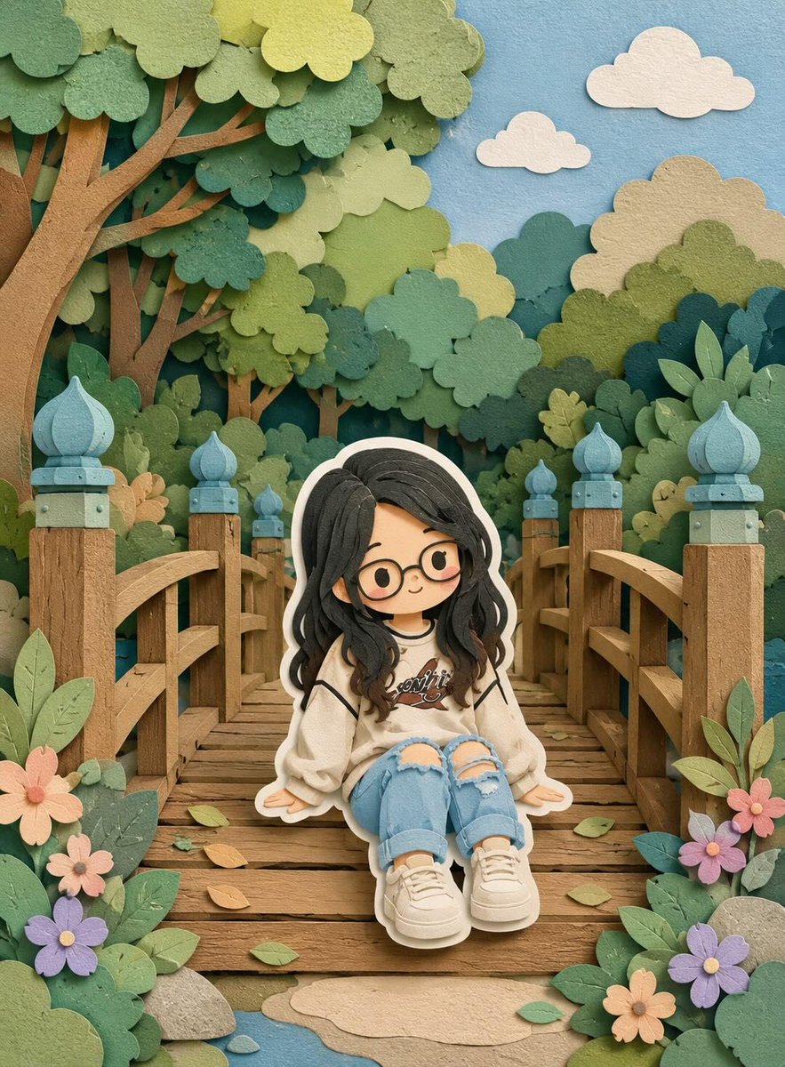 AI image generated from the “Papercut Chibi Diorama” prompt
