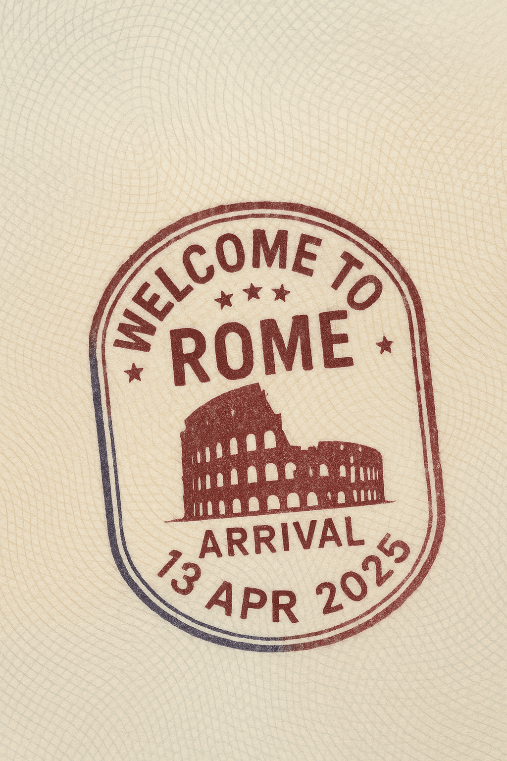 AI image generated from the “Passport Entry Stamp” prompt
