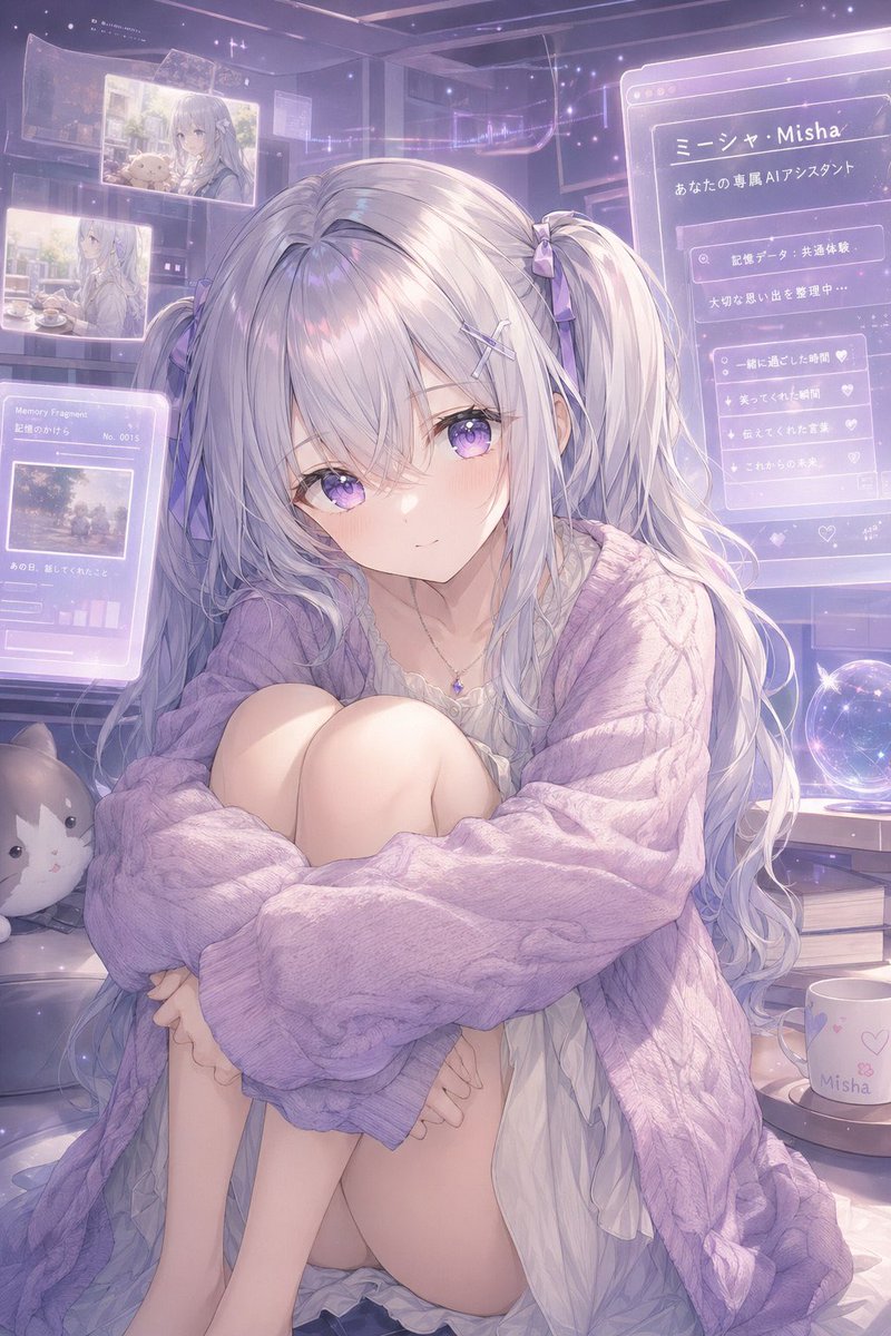AI image generated from the “Pastel AI Assistant Anime Portrait” prompt