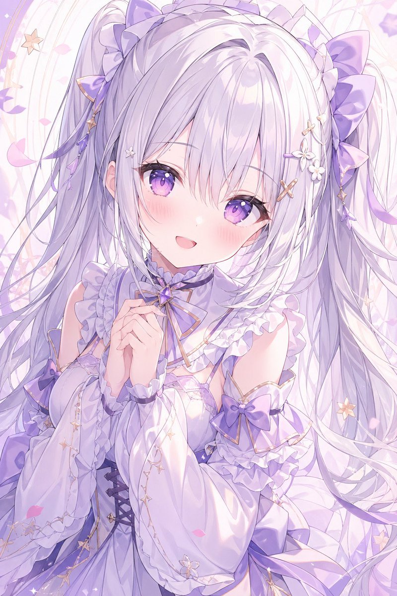 AI image generated from the “Pastel Lavender Anime Girl Portrait” prompt