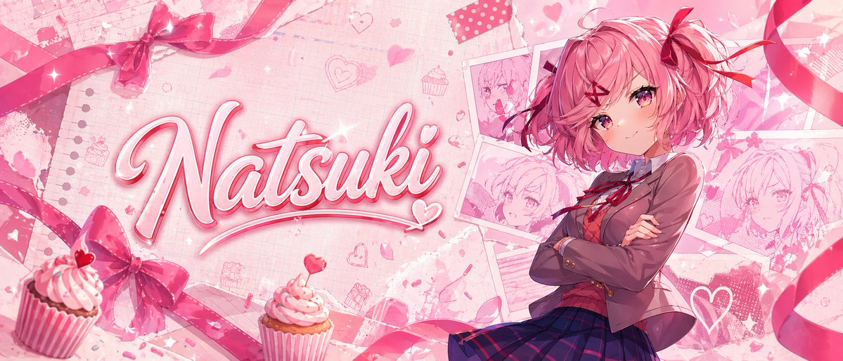 AI image generated from the “Pink Anime Natsuki Banner” prompt