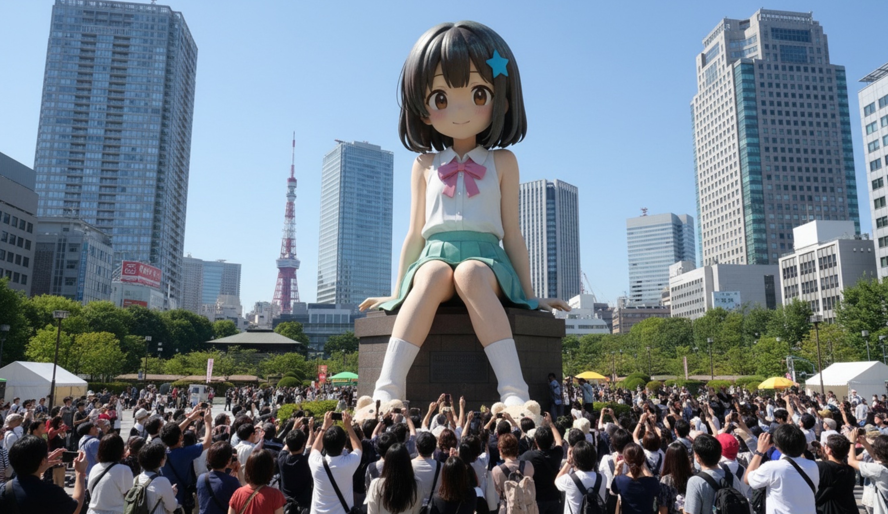 AI image generated from the “Place Anime Statue in Real Life” prompt