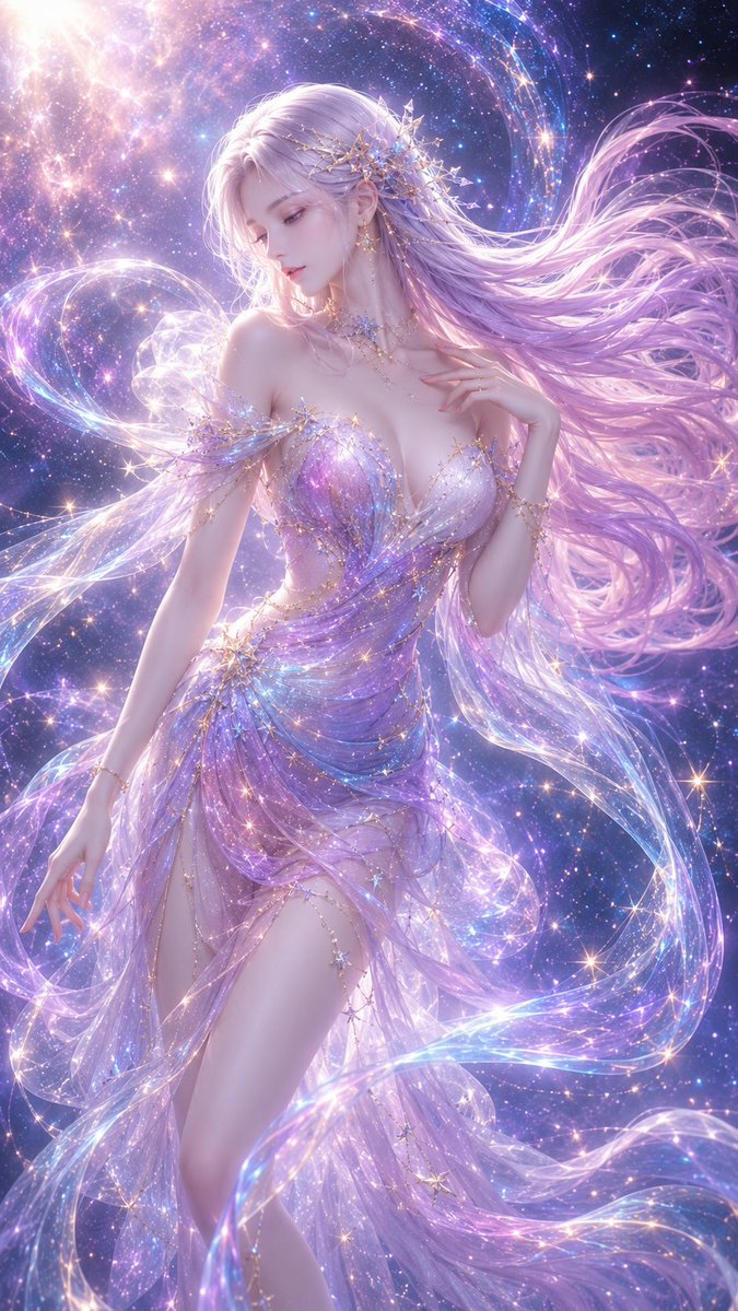 AI image generated from the “星河入梦 3D CG 插画” prompt