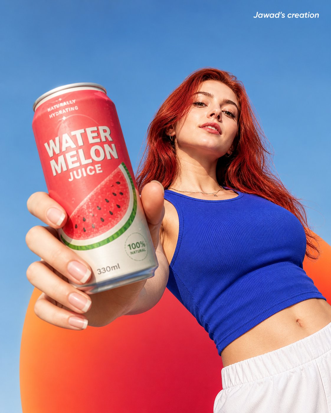 AI image generated from the “Product Photography Juice Ad” prompt